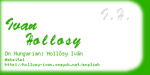 ivan hollosy business card